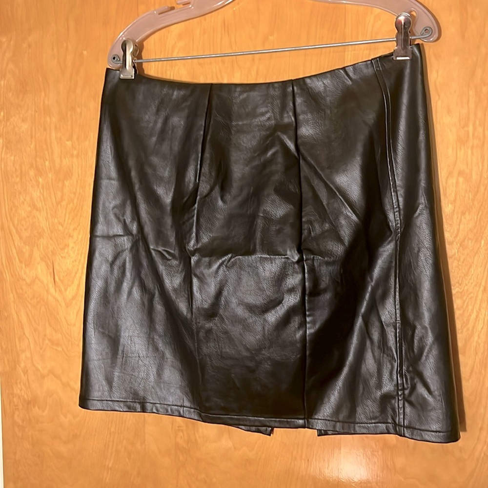 By the Way Faux Leather Skirt